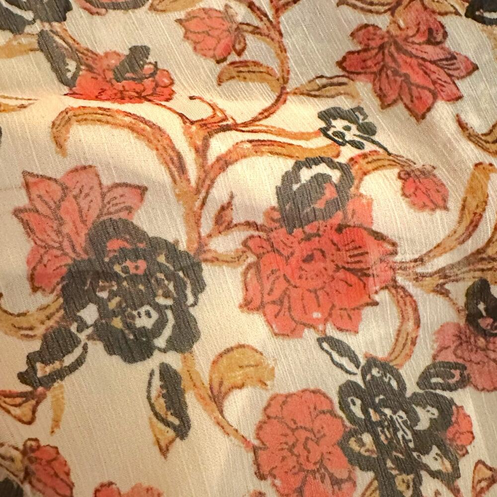 Free People Bohemian Billowy Floral See It Through Maxi Dress Tea Combo Medium - Picture 11 of 14